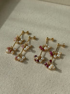 RASPBERRY TREE EARRINGS