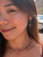 FLEUR VIOLA EARRINGS